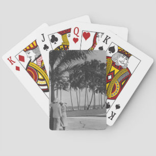 Couple Standing Under Tree Playing Cards