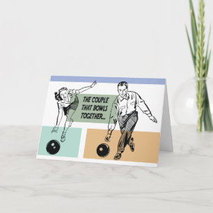 Couple That Bowls Together Funny Bowling Multi-Use Card