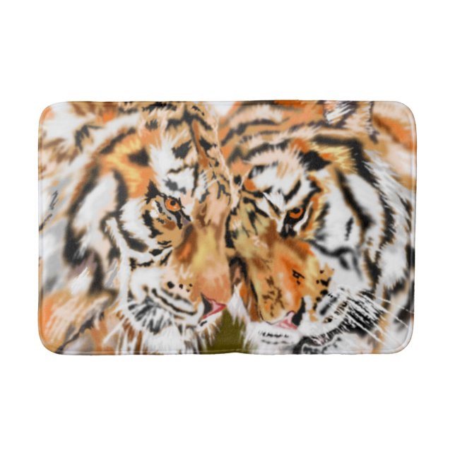 Couple Tiger Bath Mat (Front)