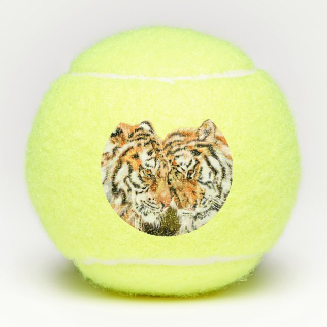Couple Tiger Tennis Balls (Front)