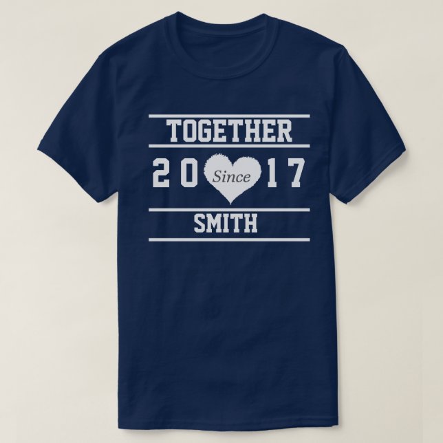 Couple "Together Since.." T-Shirt (Design Front)