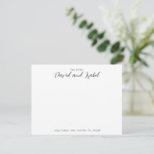 Couple Two Names Elegant Address Script Flat