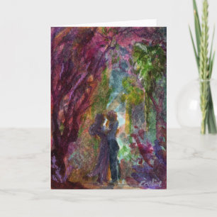 "Couple Under a Purple Tree." Greeting Card