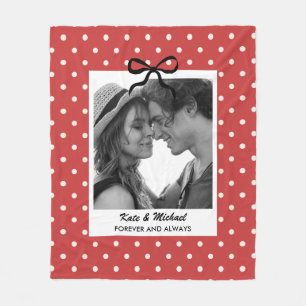 Couple Wedding Anniversary Custom Photo Fleece Blanket