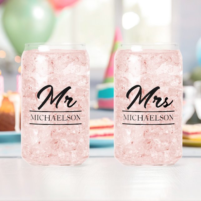 Couple Wedding Can Glass (Insitu (Birthday))