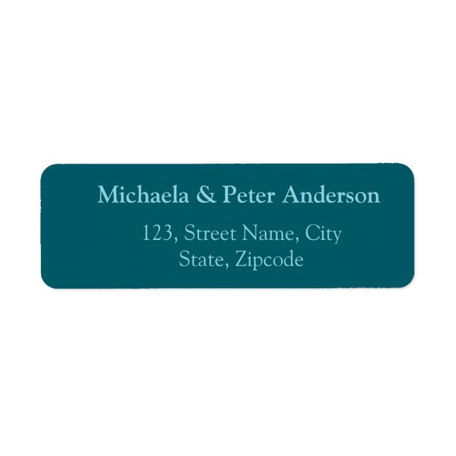 Couple wedding simple minimal return address  (Front)