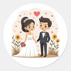 Couple Wedding Sticker