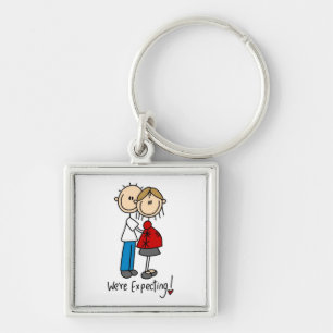 Couple We're Expecting T-shirts and Gifts Key Ring