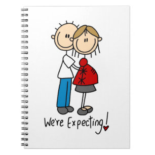 Couple We're Expecting T-shirts and Gifts Spiral Notebook