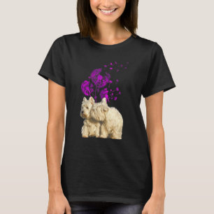 Couple Westies Dandelion Valentine's Day T-Shirt