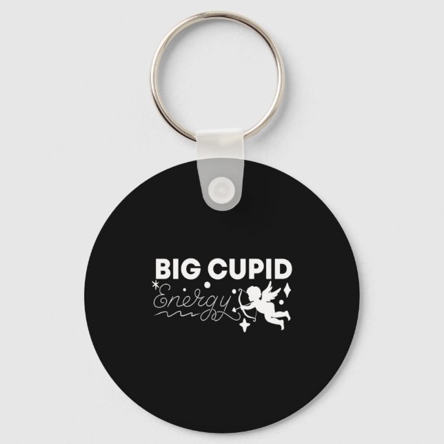 Couple Wife Husband Big Cud Energy Valentines Da  Key Ring (Front)