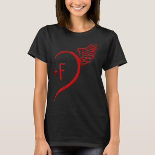 Couple Winged Heart for Him F 2023 Happy Valentine T-Shirt