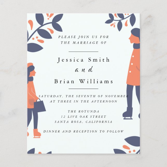 Couple Winter Love Wedding Flyer (Front)
