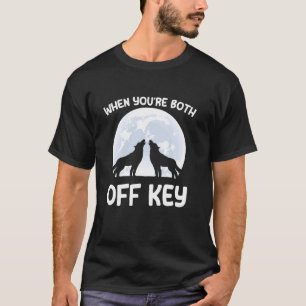 Couple Wolf Howling Moon Valentine's Day Cringe Wo T-Shirt