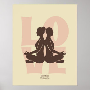 Couple Yoga Pose Print Matisse Style Wall Art