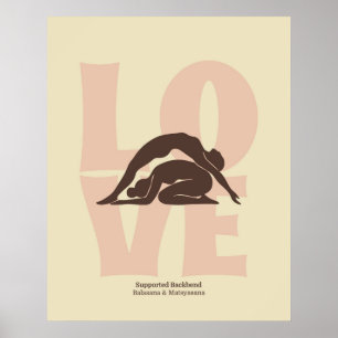 Couple Yoga Pose Print Matisse Style Wall Art
