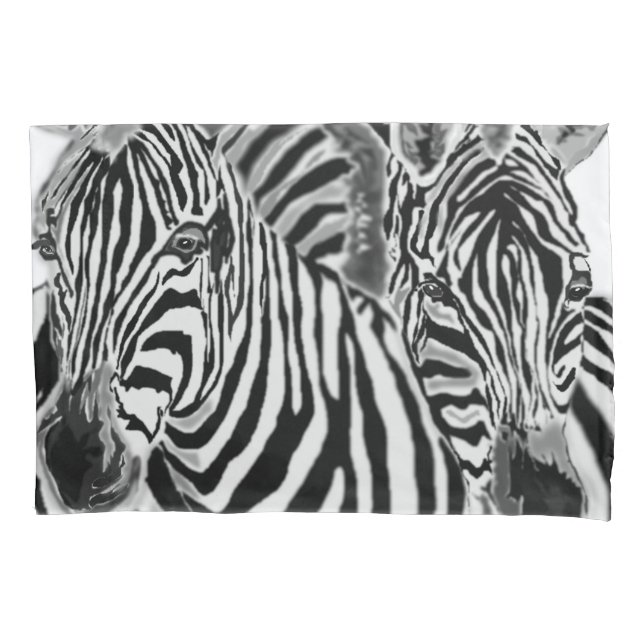 Couple Zebra Pillow Case (Front)