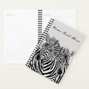 Couple Zebra Planner with Custom Text
