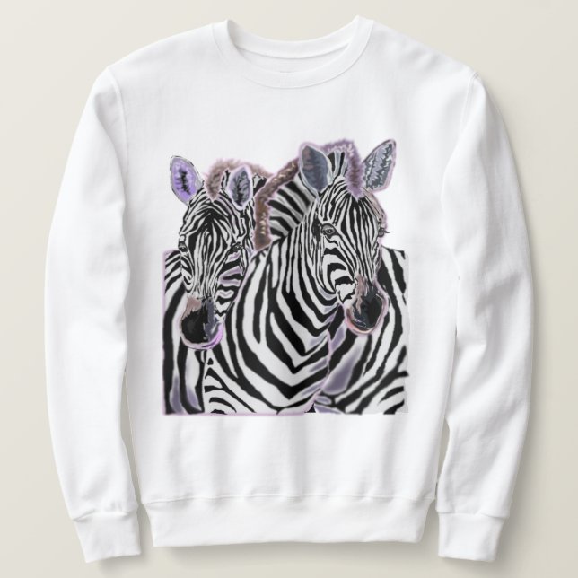 Couple Zebra Sweatshirt (Design Front)