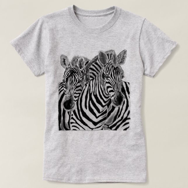 Couple Zebra T-Shirt (Design Front)