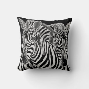 Couple Zebra Throw Pillow