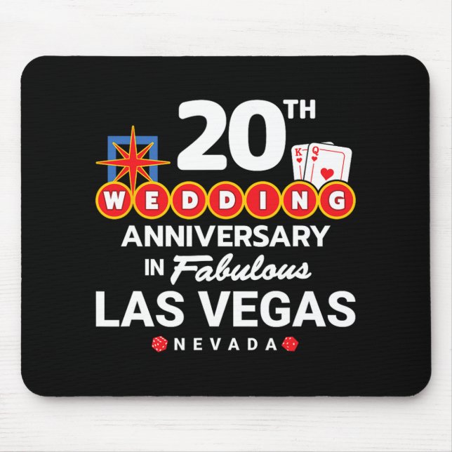 Couples 20th Anniversary - Vegas 20th Wedding Anni Mouse Pad (Front)