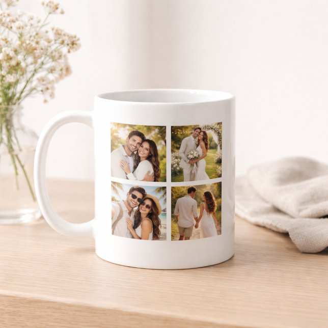 Couples Anniversary Gift Photo Collage Coffee Mug (Creator Uploaded)