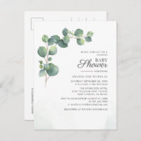 Couples Baby Shower Greenery Eucalyptus Botanical