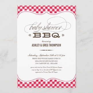 Couple's BBQ Baby Shower Invitations