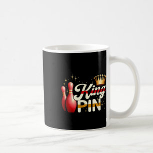 Couples Bowler League Bowling King Pin Wearing Cro Coffee Mug