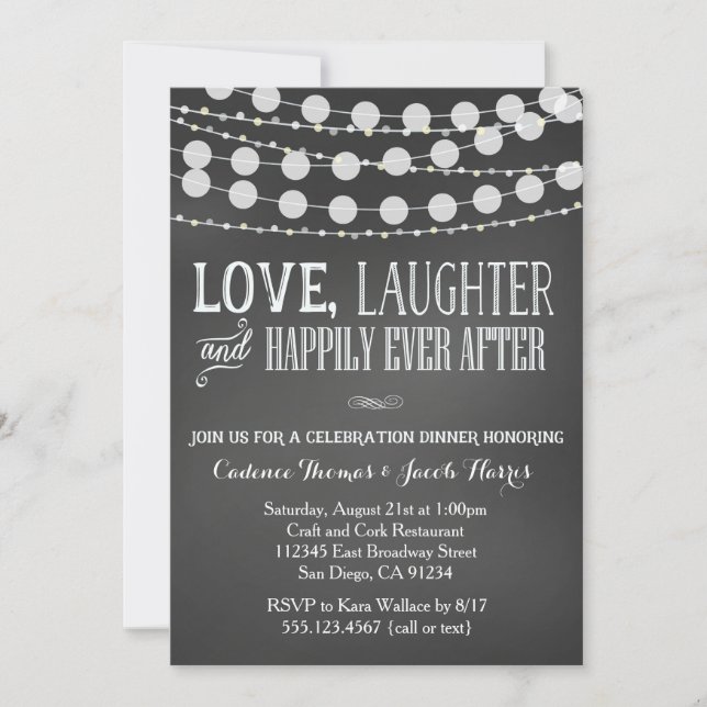 Couples Celebration Dinner Party Invitation (Front)