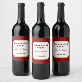 Couple's Celebration! Engagement Party Wine Label