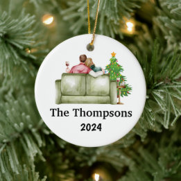 Couples Christmas Personalised Ornament