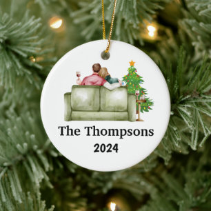 Couples Christmas Personalised Ornament