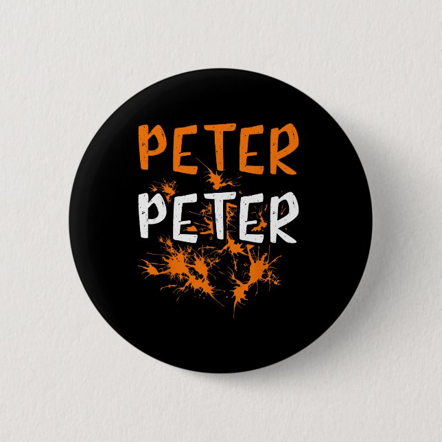 Couples Costume Peter Pumpkin Eater Splash Hallowe 6 Cm Round Badge (Front)