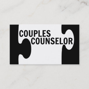Couples Counsellor Puzzle Piece Business Card