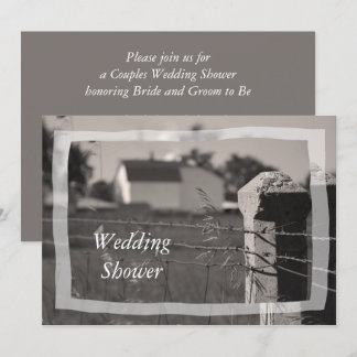 Couples Country Farm Wedding Shower Invitation