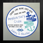 Couple's Cruise Let's Get Nauti Cabin Door Marker Car Magnet<br><div class="desc">Decorate your cabin ship door with this fun stateroom door marker. This custom cruise magnet features the fun saying "Let's Get Nauti." Personalise the theme and your names in fun rope font. You can also customise the cruise line's name, cruise ship name, type of cruise itinerary, and sailing date. Please...</div>