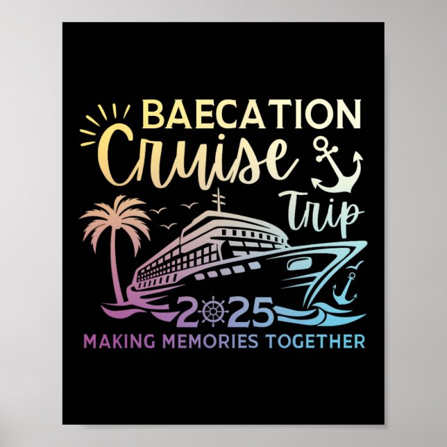 Couples Cruise Matching Squad Byecation Cruise Tri Poster (Front)