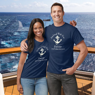 Couples Cruise Wedding Anniversary Personalise T-Shirt