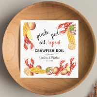 Couples Engagement Crawfish Boil Paper
