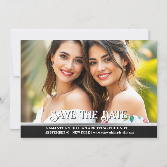 Couples engagement lgbtq announcement lesbian  (Front)