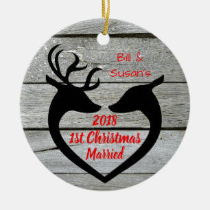 Couple's First Christmas Personalised Ornament