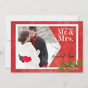 Couple's First Christmas Photo Christmas Card