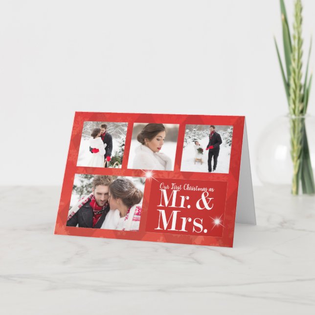 Couple's First Christmas Photo Christmas Card (Front)
