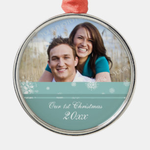 Couple's First Christmas Photo Christmas Ornament