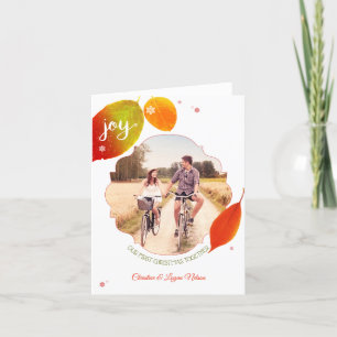 Couple's First Christmas Together Photo Holiday Card