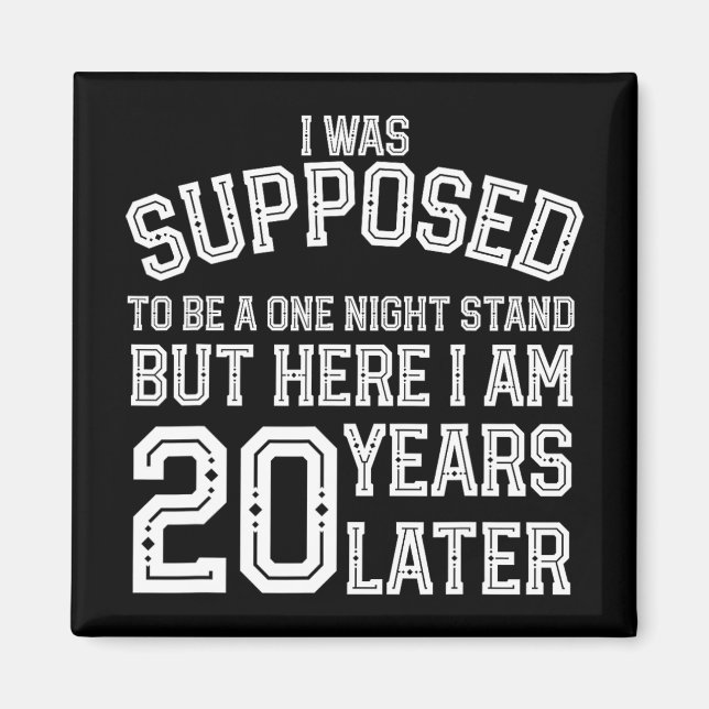 Couples Funny 20th 20 Year Anniversary Husband Wif Magnet (Front)