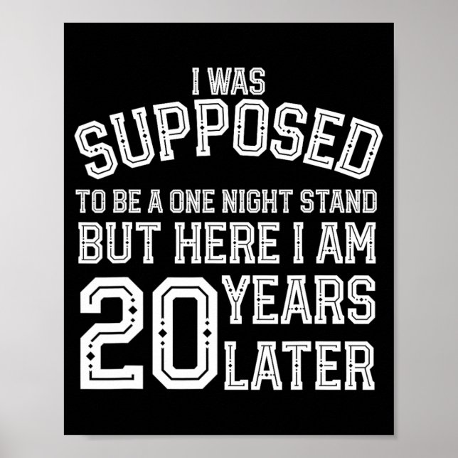 Couples Funny 20th 20 Year Anniversary Husband Wif Poster (Front)