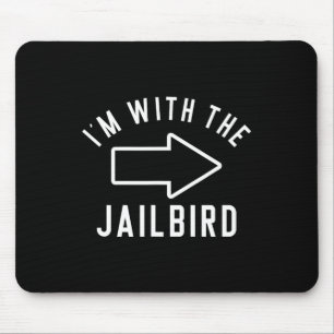 Couples Halloween Costume Shirts I'm With The Jail Mouse Pad